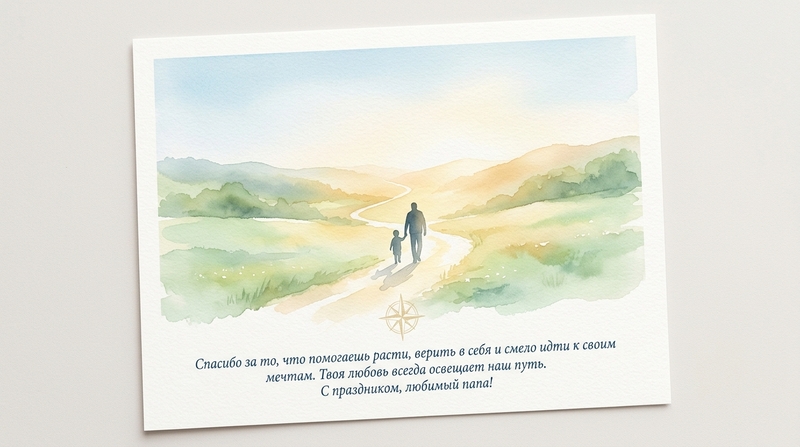 силуэт папа и сын