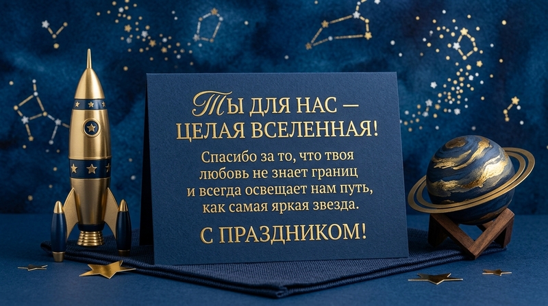 открытка папе синяя
