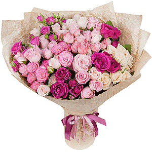 Peony sprayrose - 17, Spray rose: white, cream, light pink 50 cm - 8, Wrapping Paper