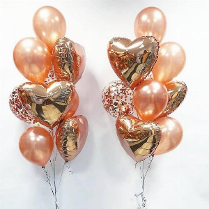Fountain of balls rose gold with delivery Saint Petersburg