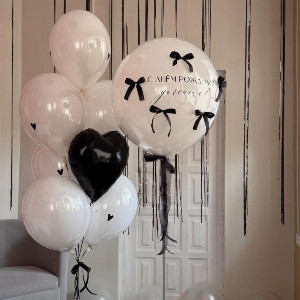 Black & White Movie Balloon Set with delivery Saint Petersburg