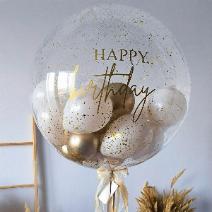 Golden Bubbles Surprise Balloon with delivery Saint Petersburg
