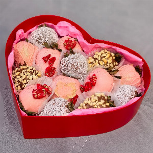 Chocolate Covered Strawberries "Pink Sunrise" with delivery Tyumen