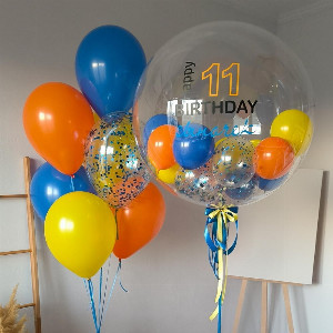 Rainbow Splashes Balloon Set with delivery Omsk