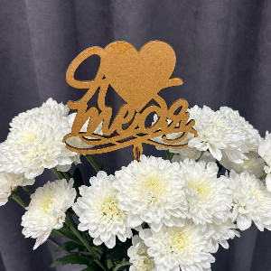 "Love You" Golden Topper with delivery Perm