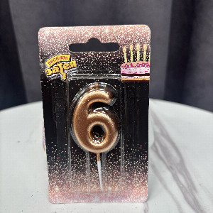 Candle "Bronze Number 6" with delivery Perm