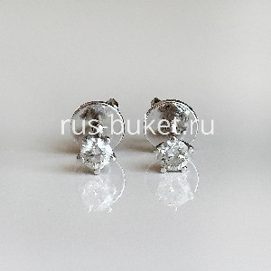Серьги-пусеты с бриллиантами 0,4 карат