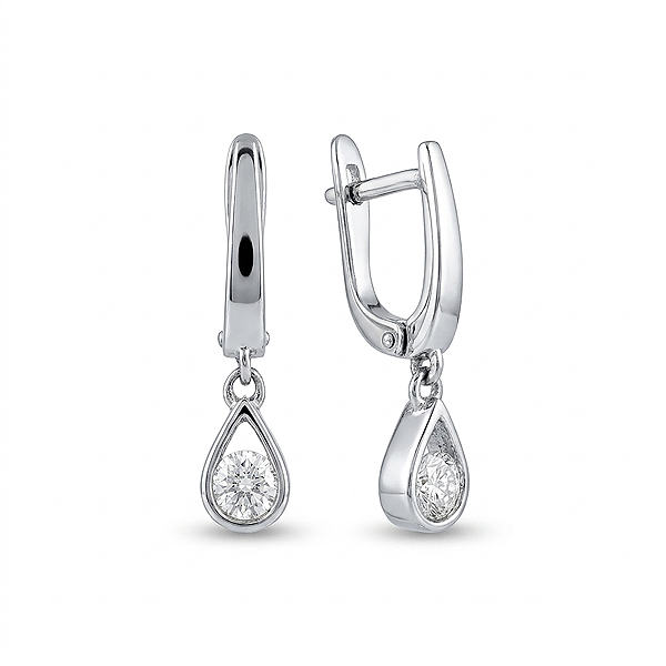 Серьги-капли YULUMIA с бриллиантами