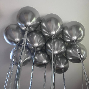 Ceiling Balloons "Liquid Silver" with delivery Omsk