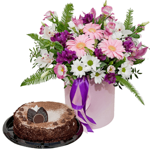 Enchantress with cake with delivery Moscow