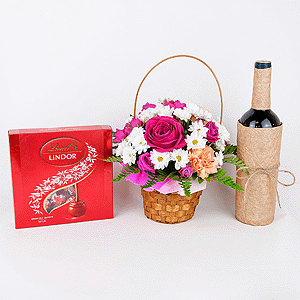 Gift set with sweets and non-alcoholic wine with delivery Noginsk