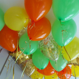 Balloons under the ceiling "Bright emotions" with delivery Saint Petersburg