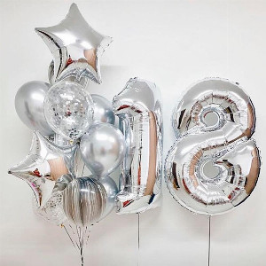 Balloon Set "Silver Agate" with delivery Saint Petersburg