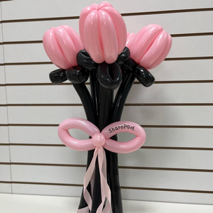 Balloon Bouquet "Black Tulip" with delivery Saint Petersburg