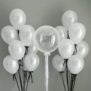 Balloon Set "White Highlight" with delivery Saint Petersburg