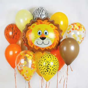 Balloon Set "Playful Lion Cub" with delivery Saint Petersburg