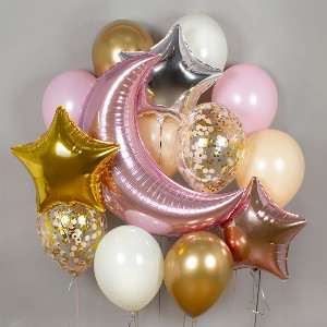 Набор шаров "Звездный месяц" с доставкой в Санкт-Петербурге