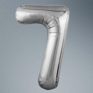 Number Balloon "Silver 7" with delivery Saint Petersburg