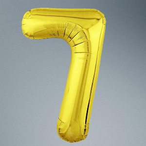 Number Balloon "Gold 7" with delivery Saint Petersburg