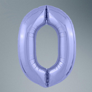 Number Balloon "Pastel Purple 0" with delivery Saint Petersburg