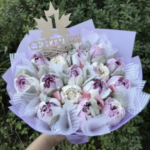 Marshmallow Flower Bouquet &ldquo;Sweet Fairy Tale&rdquo; with delivery Saint Petersburg