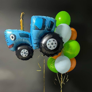 Blue Tractor Balloon Set with delivery Saint Petersburg