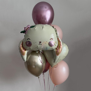 Balloon Fountain "Cute Bunny" with delivery Omsk