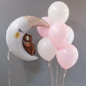 Balloon Set "Little Bear on the Moon" with delivery Omsk