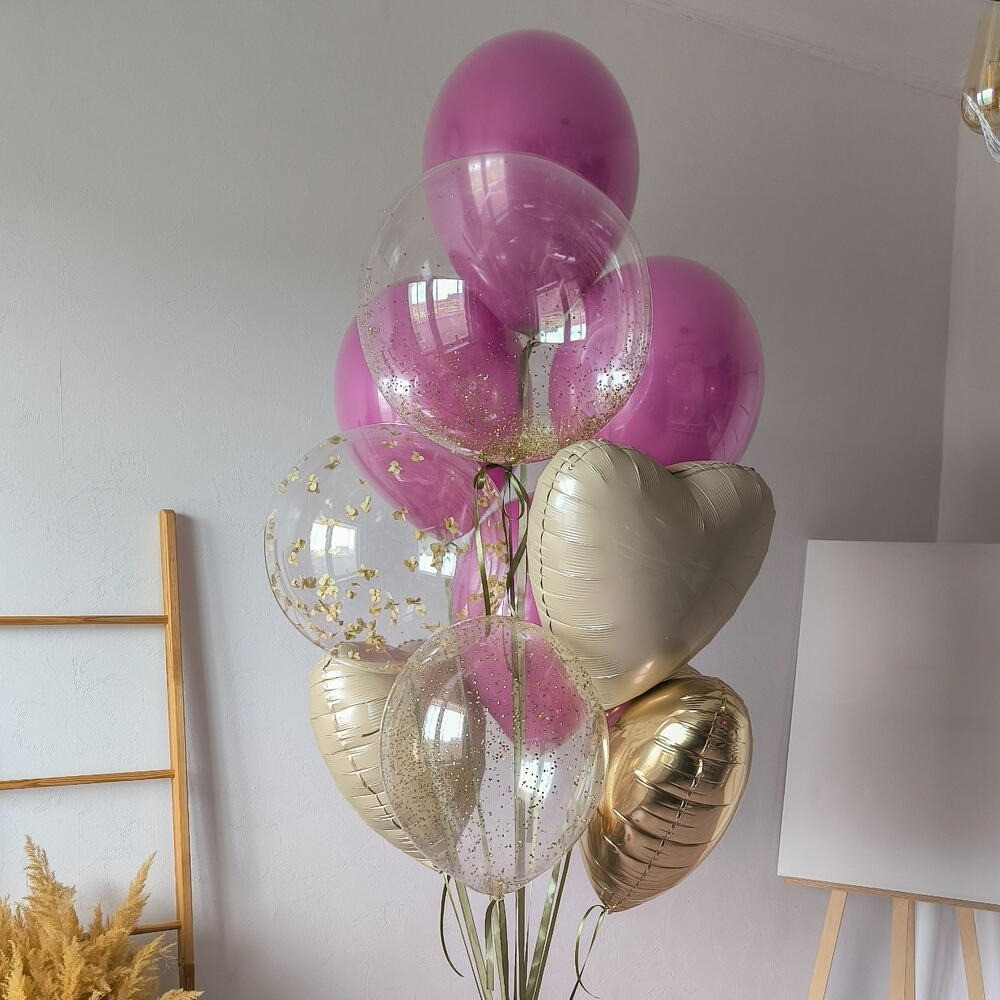 Balloon Fountain "Orchid Glow" with delivery Voronezh