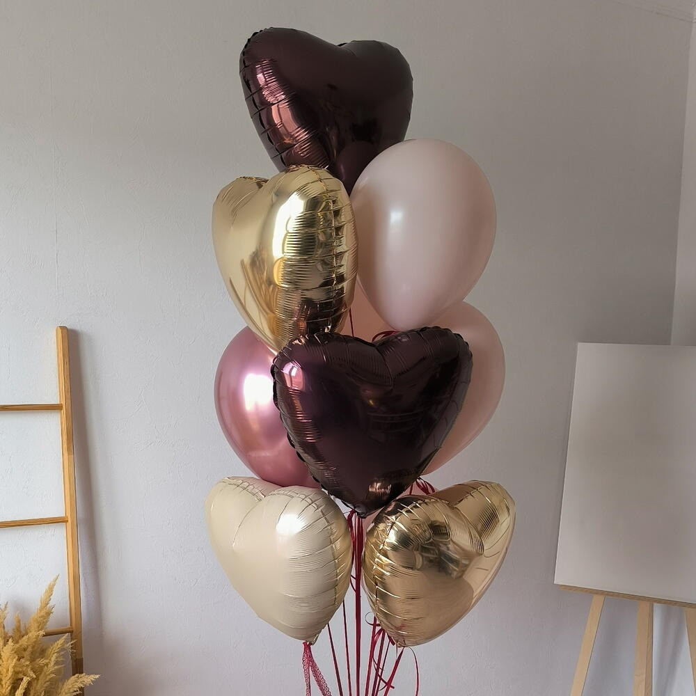 Balloon fountain "Cherry Tenderness" with delivery Voronezh