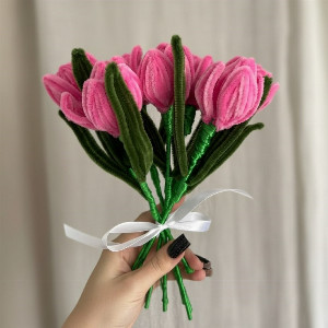 Artificial Tulips "Pink Dawn" with delivery Saint Petersburg