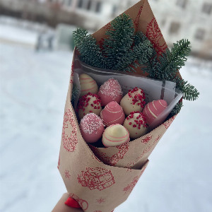 Клубника в шоколаде "Снежная зимушка"