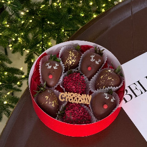 Chocolate-Covered Strawberries "Christmas Team" with delivery Tyumen