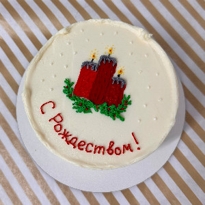 Бенто-торт "Рождественское сияние" с доставкой в Санкт-Петербурге
