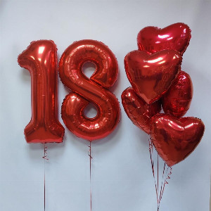 Набор шаров "18 мне уже" с доставкой в Омске
