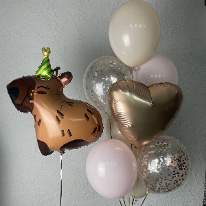 "Capybara and Hearts" Balloon Set with delivery Krasnodar