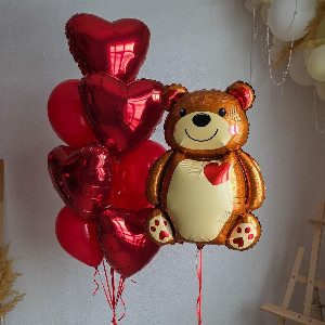 Bear Hugs Balloon Set with delivery Saint Petersburg
