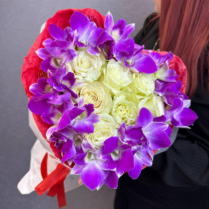 Pink Valentine Composition with delivery Saint Petersburg
