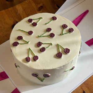 Cake "Cherry Sketch" with delivery Saint Petersburg