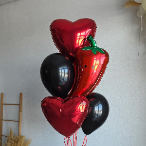 Hot Chili Balloon Fountain with delivery Omsk