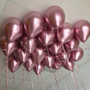 Pink Glow Ceiling Balloons with delivery Saint Petersburg