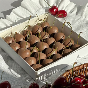 Dark Satin Chocolate Covered Cherries with delivery Nizhniy-Novgorod