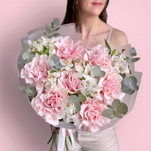 Bouquet "Pink Haze" with delivery Tyumen