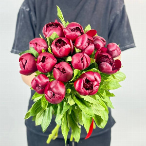 Crimson Sunset Peony Bouquet with delivery Moscow