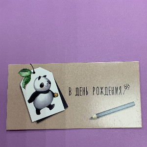 Конверт "Милая панда" с доставкой в Белгороде