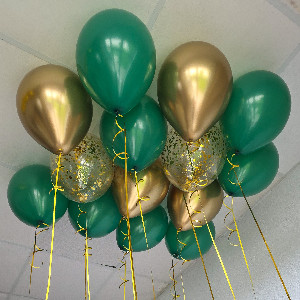 Emerald Chrome Balloon Set with delivery Saint Petersburg