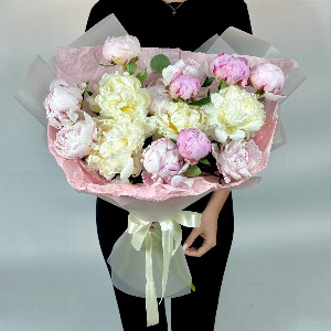 Breath of Dawn Bouquet of peonies with delivery Moscow