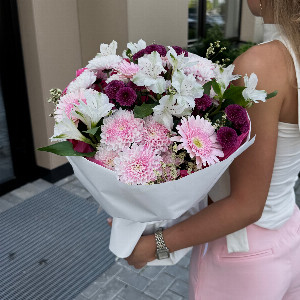 Meadow of Dreams Bouquet with Gerberas and Chrysanthemums with delivery Tyumen