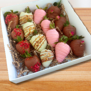 Strawberry in Chocolate "Ruby Temptation" with Belgian Chocolate with delivery Tyumen