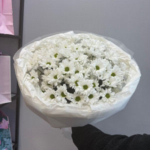 Morning Frost Bouquet with Chrysanthemums with delivery Omsk